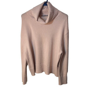 Laundry Shelli Segal Sweater Pink Wide Sleeve Turtleneck Oversized Womens Medium